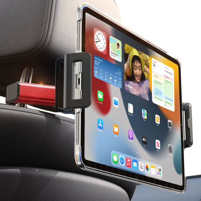 Picture of LISEN for iPad Holder for Car Back Seat Tablet Holder for Car Headrest Mount Travel Companion Road Trip Essentials for Kids Adults Car Tablet Mount Fits All 4.7-12.9" Devices & Headrest