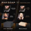 Picture of 3 Pack Bossman Mens Bar Soap 4-in-1 Natural Organic Beard Wash, Shampoo, Body Wash, Shaving and Bath Soap - Essential Beard Care (4oz), Scent- Eucalyptus and Tea Tree