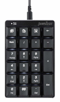 Picture of Perixx PERIPAD-303B, Backlit Mechanical Numeric Keypad - USB - Office Shortcut Keys - Full Size 22 Keys - Kailh Brown Switch Keys