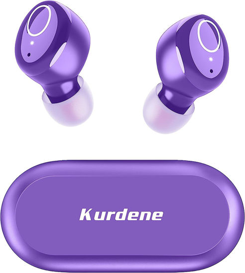 Picture of kurdene Bluetooth Wireless Earbuds, S8 pro Deep Bass Sound 38H Playtime IPX8 Waterproof Earphones Call Clear with Microphone in-Ear Bluetooth Headphones Comfortable for iPhone, Android