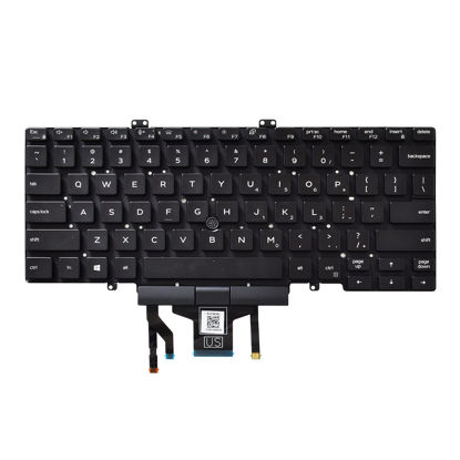 Picture of SUNMALL Replacement Keyboard with Backlit and Trackpoint Compatible with Dell Latitude 7400 3400 5400 7410 5401 NOT Fit for Latitude 7400 2-in-1 Black US Layout
