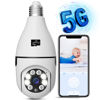 Picture of Light Bulb Security Camera Wireless Outdoor - 2.4GHz/5GHz WiFi 360 Surveillance Indoor Socket Security Camera Camera Real-time Motion Detection Alerts Two Way Talk Night Vision 32G SD Card Included