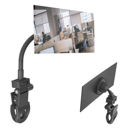 Picture of Clifod Clip on Mirror For Monitor Desk Rear View, Office Security Cubicle Mirror to See Behind You for the Safety, Clip Convex Mirror with Flexible Arm for Lash Content Creators