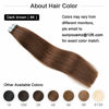 Picture of SUYYA Tape in Hair Extensions Human Hair Chocolate Brown 100% Real Human Hair 20pcs 40g/pack Straight Seamless Skin Weft Remy Tape Hair Extensions(12 inches #4 Dark Brown)