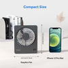 Picture of EasyAcc Portable Desk Fan Desktop Fan, Battery Operated Fan 6-Inch Foldable Travel Fan [ Ultra-Quiet Step-Less Speed Control ] 160°Tilt Standing Hanging Fan for Travel Office Home Outdoor Dorm