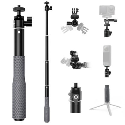 Picture of TELESIN 360° Waterproof Selfie Stick 25.75" w Hand Strap Underwater Dive Diving Extension Stick Pole Monopod for GoPro Hero 12 11 10 9 8 7 6 Go Pro Max Mini Insta360 X3 GO3 DJI Action 3 4 Accessories