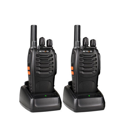 Picture of Retevis H-777 Rechargeable Walkie Talkies, Mini 2 Way Radios Long Range, Small Walky Talky, Portable FRS Two Way Radios with LED Flashlight(Black, 2 Pack)
