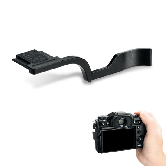 Picture of JJC Metal Thumb Up Grip for Fujifilm Fuji X-T5 XT5 X-T4 XT4 X-T3 XT3 Camera, Hot Shoe Thumb Rest Support for Easier Handling & Secure Hold