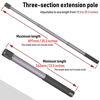 Picture of Gimbal Extension Pole,Lightweight and Strong 3 Section Camera Extension Pole Universal Compatible with Digtital Camera iPhone Smartphone Gimbal Stabilizer Camera Pole