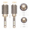 Picture of Round Brush for Blow Drying, Nano Thermal Ceramic & Ionic Tech Hair Brush with Boar Bristles, Professional Round Barrel Brush for Styling,Curling and Straightening by Sndyi, 2 Pack Round Hair Brushes