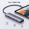 Picture of UGREEN Revodok 6-in-1 USB-C Hub 4K HDMI, 3 USB 3.0 Ports, SD/TF Card Reader, USB C Dongle Compatible with MacBook Pro, MacBook Air, iPad, Mac Mini 2023 and More Type C Devices Grey