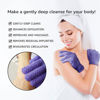 Picture of Evridwear Exfoliating Dual Texture Bath Gloves for Shower, Spa, Massage and Body Scrubs, Dead Skin Cell Remover, with Hanging Loop Heavy(5 Pairs Gift Set for Women)