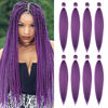 Picture of Purple Braiding Hair Pre Stretched 26 Inch 8 Packs Braiding Hair Pre Stretched Long Braiding Hair Extensions Soft Yaki Braiding Hair Natural Braid Crochet Hair Hot Water Setting (26Inch Lavender Purple#)