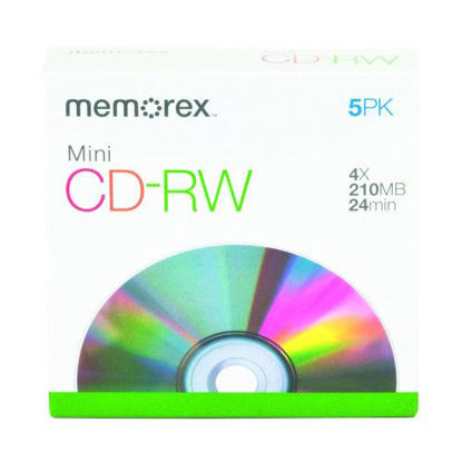 Picture of Memorex 4X 8CM Rewritable Pocket CD-rw in Paper Box