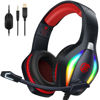 Picture of Fachixy [2023 New FC100 Gaming Headset with Microphone for PS4/PS5/PC/Xbox/Nintendo Switch, Xbox One Headset with RGB Light, Computer Headset with Mic