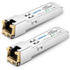 Picture of QINIYEK 2Pack 10/100/1000BASE-T RJ45 Copper SFP Ethernet Module, Gigabit SFP to RJ45 Mini-GBIC Transceiver for Cisco GLC-T/SFP-GE-T/GLC-TA, Mikrotik SRJ01, Netgear, Supermicro, up to 100m