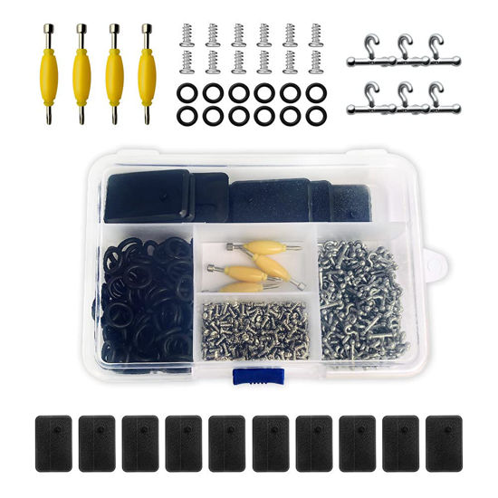 Picture of NC EBCO 100Pcs T Hooks+100Pcs O-Rings +200Pcs Screws+4Pcs Spanner+10Pcs Stand Base Repair Part Set for 3.75” G.i Joe Action Figure Replacement Accessories Repair with Case