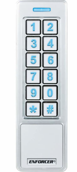 Picture of Seco-Larm SK-B241-PQ ENFORCER Bluetooth Access Controller Mullion Keypad with Proximity Reader, User Management, Administrator Setting, On-Device Security, Easy Backup/Restore, Tamper Alarm Output