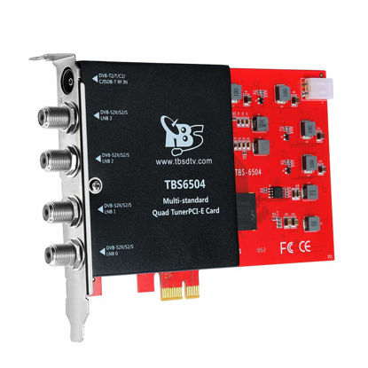 Picture of TBS6504 DVB-S2X S2 S T2 T C2 C Digital TV Quad Tuner Card for Live TV