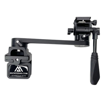 Picture of Mutnt Binocular Spotting Scope DSLR Window Mount with Extension Arm and QD 1/4 20 Arca Swiss Style Tripod Plate