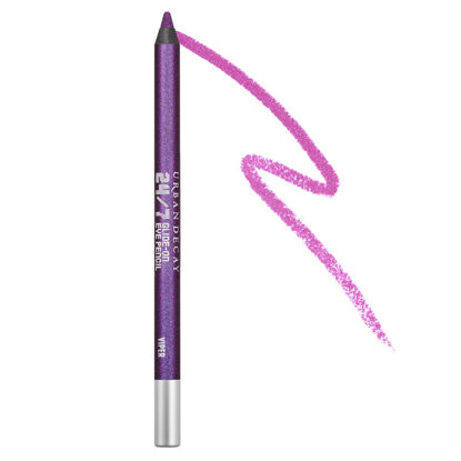 Picture of URBAN DECAY 24/7 Glide-On Waterproof Eyeliner Pencil - Long-Lasting, Ultra-Creamy & Blendable Formula - Sharpenable Tip - Viper (Metallic Purple with Glitter Finish) - 0.04 Oz