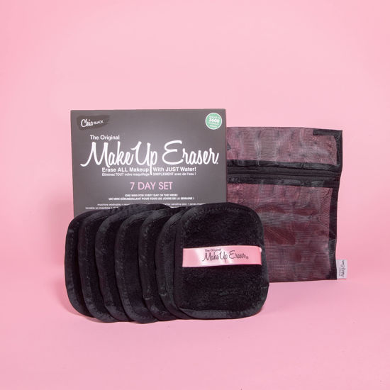 Picture of MakeUp Eraser, 7-Day Set, Erase All Makeup With Just Water, Including Waterproof Mascara, Eyeliner, Foundation, Lipstick, and More Chic Black, 7 ct.