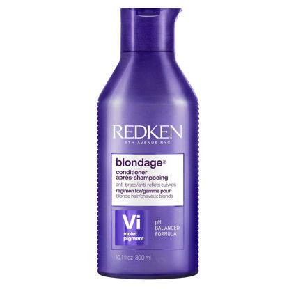 Picture of Redken Blondage Color Depositing Purple Conditioner | For Blonde Hair | Neutralizes Brass & Moisturizes Hair | With Pure Violet Pigments | Tones Hair for Cool and Ash Blonde Colors