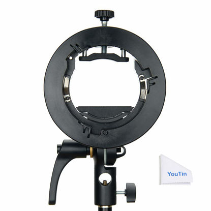 Picture of Godox S2 Bracket S-Type Speedlite Bowens Mount Holder for Godox V1 AD400Pro AD200Pro AD200 V860II TT685 TT600 TT350 Flash Snoot Softbox Beauty Dish Reflector Umbrella