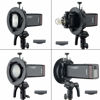 Picture of Godox S2 Bracket S-Type Speedlite Bowens Mount Holder for Godox V1 AD400Pro AD200Pro AD200 V860II TT685 TT600 TT350 Flash Snoot Softbox Beauty Dish Reflector Umbrella