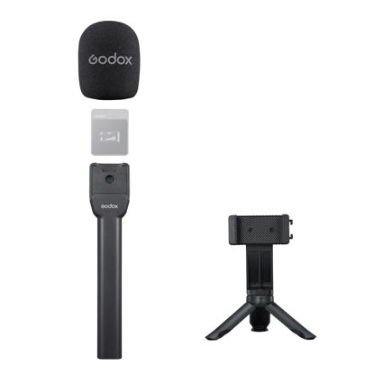 Picture of GODOX Handheld Adapter ML-H for MoveLink M1/M2 Wireless Microphone System, with Mini Tripod Phone Holder Set for Interviews,Hosting,Live Streaming