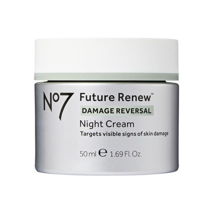 Picture of No7 Future Renew Damage Reversal Night Cream - Nightly Face Moisturizer with Hyaluronic Acid for Damaged and Aging Skin - Dermatologist-Approved Facial Skin Care Products for Sensitive Skin (50ml)