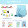 Picture of WOGOZAN Accessories Kit for Fujifilm Instax Mini 11 Instant Camera (Custom Case with Strap + Assorted Frames + Photo Album + 60 Colorful Sticker Frames + More) (Sky Blue)