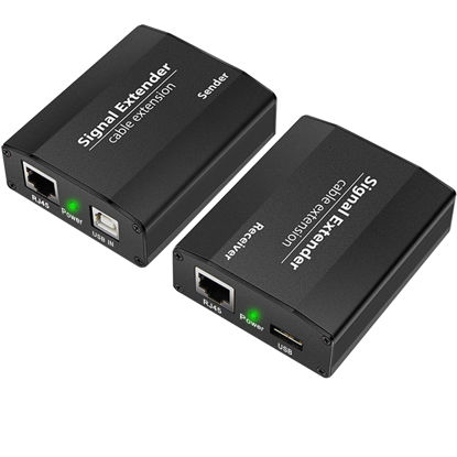 Picture of LornCeng USB Extender Over Ethernet Cat5e/6/7 Up to 656FT(200M), USB RJ45 Extender for Keyboard Mouse Extension, Plug and Play, Hot Swap, Driver Free, Support All Systems, USB1.1 Protocol