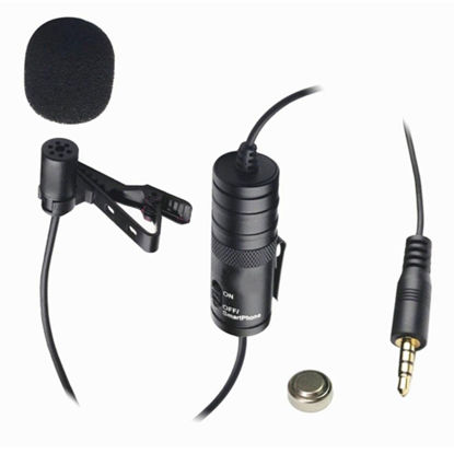 Picture of Digital Camera External Microphone Compatible with Sony Alpha a6000 Mirrorless Digital Camera, XM-L Wired Lavalier Microphone - 20' Cable, for DSLR's, Camcorders, Video Cameras and Smart Phones