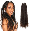 Picture of The BOHOBABE Pre-twisted Passion Twist Crochet Hair 20 Inch Long Pre-looped Crochet Passion Twist Braiding Hair 8 Packs Soft Bohemian Twists (T30)