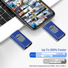 Picture of iPhone Flash Drive for Phone Photo Stick 1000GB Memory Stick USB 3.0 Flash Drive Thumb Drive for iPhone iPad Computers(1TB Blue)