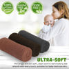 Picture of Sunmig Newborn Photography Props, 3 Pcs Baby Stretch Wraps, Professional Baby Photo Props Long Ripple Wrap, for 0-6 Months Baby (Dark Grey+Coffee+Brown)