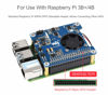 Picture of waveshare Power Over Ethernet (PoE) HAT for Raspberry Pi 4B/3B+, 802.3af/at PoE Network Standard, 5V USB-A&12V Header Outputs, PoE HAT Onboard Cooling Fan and MP8676 Buck Chip, Isolated