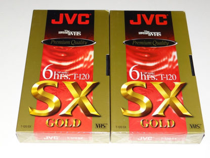 Picture of JVC Premium Quality 6 Hrs. T-120 Sx Gold VHS Tapes 3 Pack