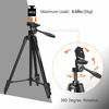 Picture of Lightweight Tripod 55-inch for Camera/Phone,Travel Tripod Portable for iPhone/Android/DSLR, with 1/4?? Screw, Multifunction Phone Mount, Remoter and Carry Bag, only 1.3lbs-TACKLIFE MLT03