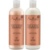 Picture of Shea Moisture Shampoo and Conditioner Set, Coconut & Hibiscus Curl & Shine, Curly Hair Products with Coconut Oil, Vitamin E & Neem Oil, Frizz Control, Family Size, 16 Fl Oz Ea