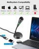 Picture of Etour Mini USB Computer Microphone for Zoom Meetings with Mute Button 360 Gooseneck for Podcasting/YouTube/Skype, External USB C Gaming Mic for Samsung Tablet A7 Laptop Mac PC or Windows