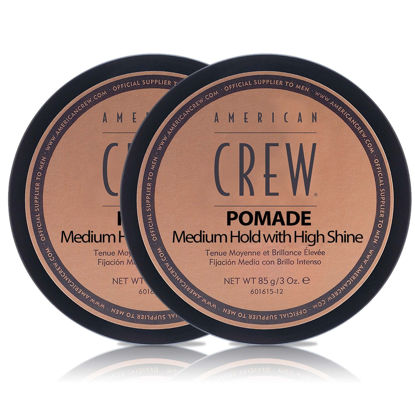 Picture of Men's Hair Pomade by American Crew, Medium Hold with High Shine, 3 Oz (Pack of 2)