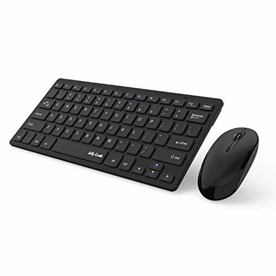 Picture of Wireless Keyboard and Mouse, Jelly Comb 2.4G Slim Compact Quiet Small Keyboard and Mouse Combo for Windows, Laptop, PC, Notebook-Black