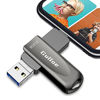 Picture of Gulloe USB 3.0 Flash Drive 512GB Intended for iPhone, USB Memory Stick External Storage Thumb Drive Photo Stick Compatible with iPhone, Android, Computer (Dark Gray)