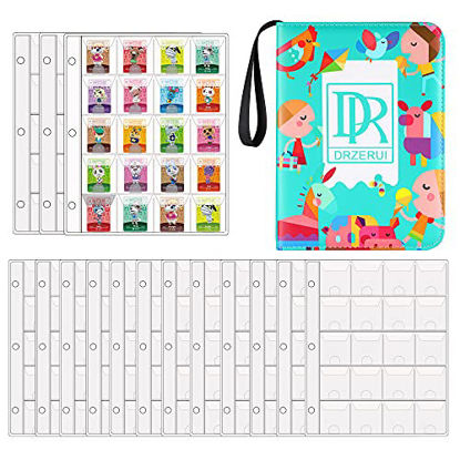 Picture of DRZERUI 300 Pockets Binder for Animal Crossing Mini Amiibo Cards, Holds 300 ACNH NFC Tag Game Mini Cards (Green)