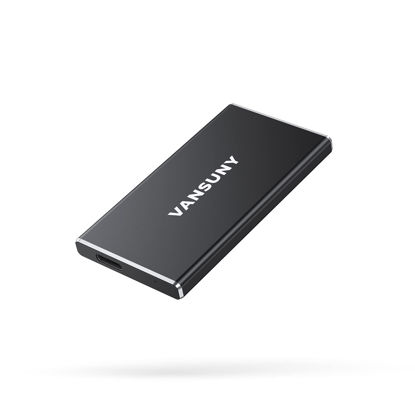 Picture of Vansuny 250GB Portable External SSD, USB 3.1 Gen2 430MB/s High-Speed Data Transfer, Metal USB C Mini Portable External Solid State Drive for PC, Laptop, Phones and More