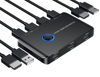 Picture of KVM Switch, Giimake KVM Switch HDMI,USB KVM Switch for 2 Computers Sharing One HD Monitor and Keyboard Mouse, Support 4K@60Hz,2 HDMI Cables and 2 USB Cables Included