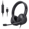 Picture of LEVN Headset with Mic, USB Headset with Microphone, Computer Headset with Noise Cancelling Microphone for Laptop PC, Mute in-line Controls, Wired Headset for Work from Home/Open Office/Call Center