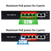 Picture of STEAMEMO AI PoE Switch, 52V 52W (4 POE Ports +2 Uplink) 100Mbps,802.3af/at, Unmanaged Network Extender Power Over Ethernet for IP, Extend Function,Metal Plug and Play